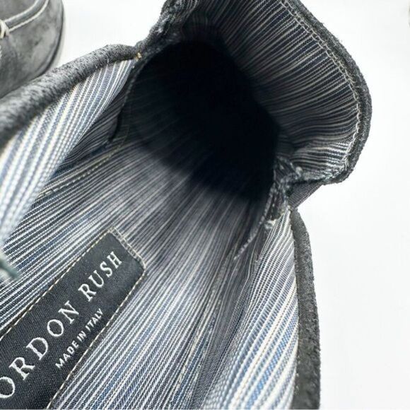 Gordon Rush Black Suede Slip-On Italian Loafer Striped Lining Work Casual Sz 11‎ main image 12